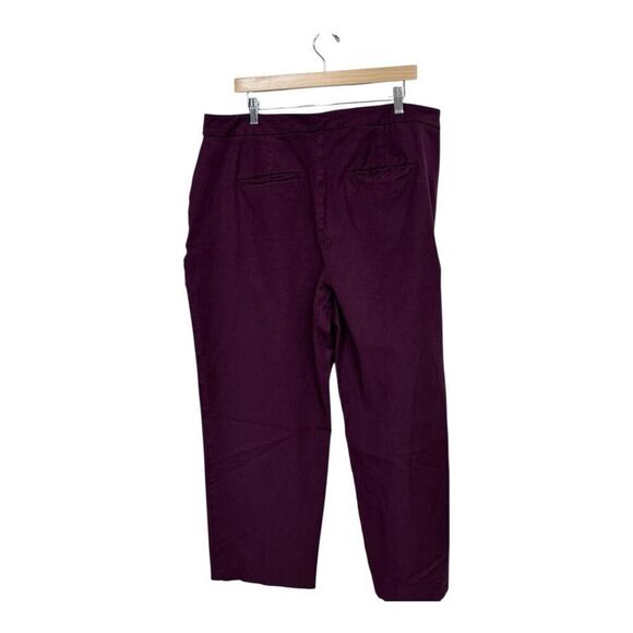 Boden Burgundy Cotton‎ Chino Tapered Trousers Sz 16 - Picture 2 of 9